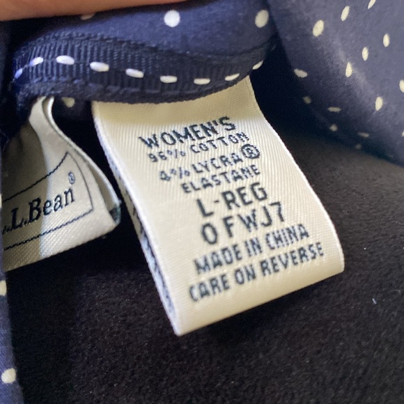 L.L Bean polka dot button down shirt - Picture 6 of 6